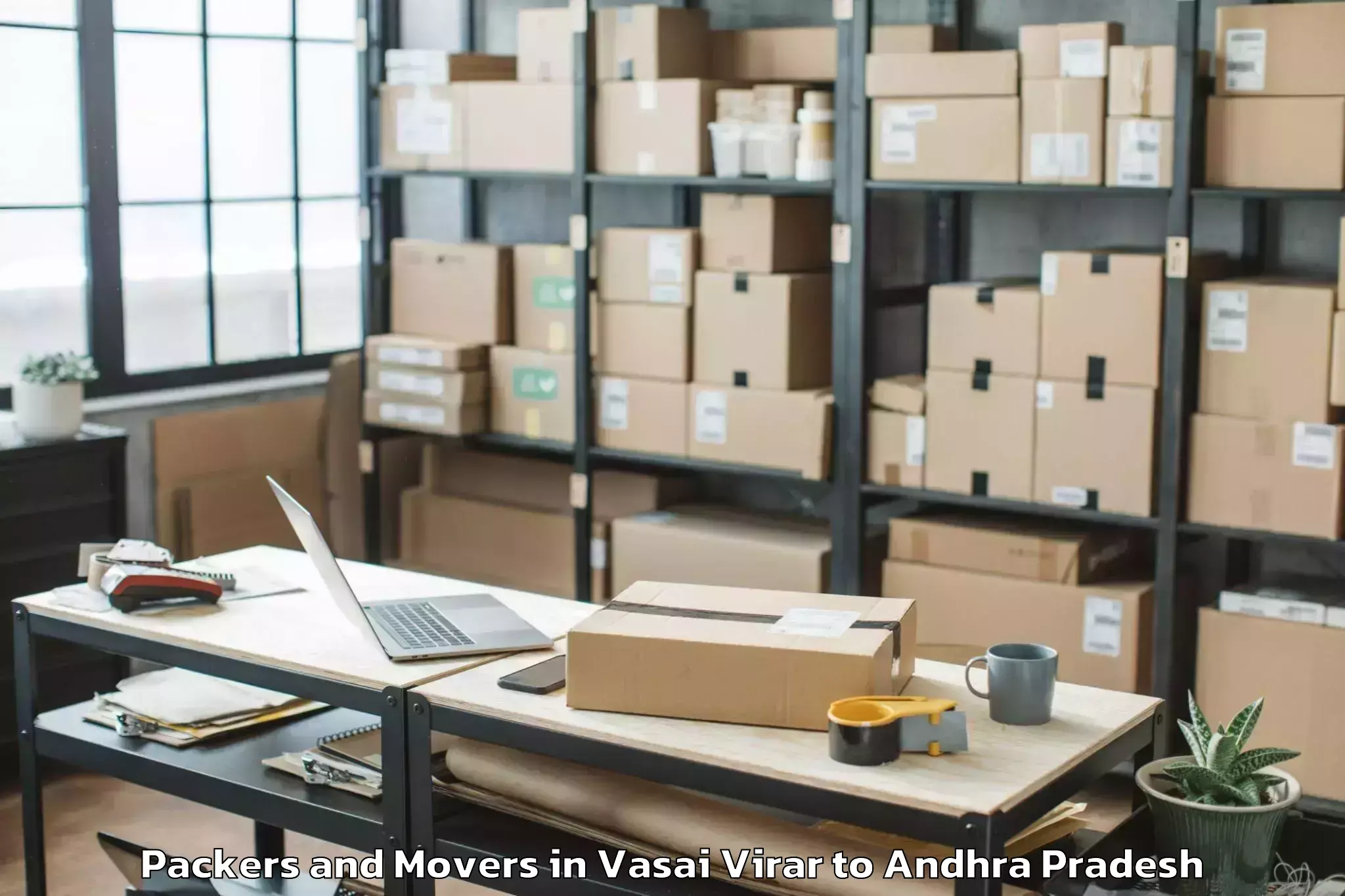 Hassle-Free Vasai Virar to Atchutapuram Packers And Movers